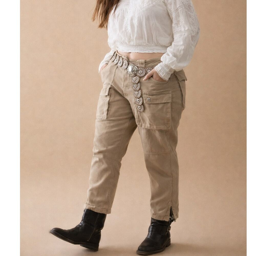 Free People Plus Size Khali London Calling Corduroy Slounch Pants 32